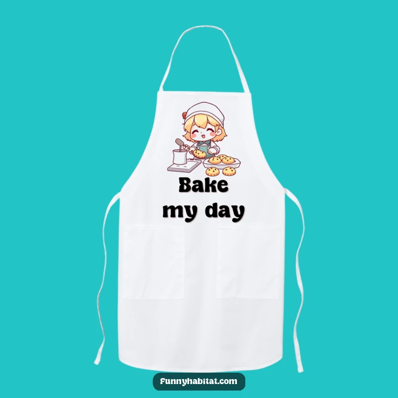 Funny Baking Character Apron: Happy Cookie Baker - Great Funny Gift