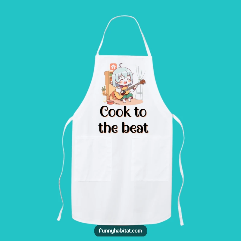 Funny Music Character Apron: Energetic Musician Wear - Great Funny Gift