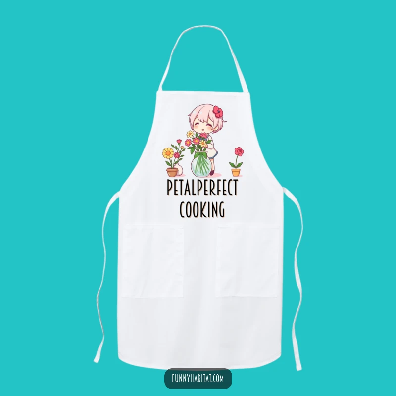Funny Apron: Cheerful Flower Arranger, Perfect Gardener Gift