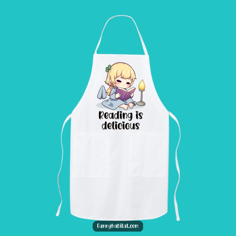 Funny Baker's Delight Apron: Cute Character Reading, Novelty Humorous Gift