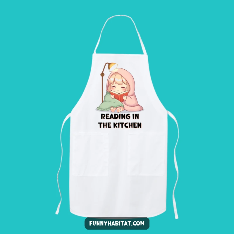 Funny Bookish Apron: Cozy Character Reads, Humorous Kitchen Accessory Gift