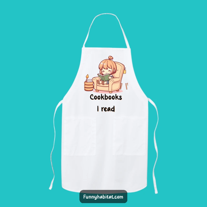 Funny Bookworm Apron: Cozy Reader Kitchen Wear, Ideal Funny Gift for Culinary Book Lovers
