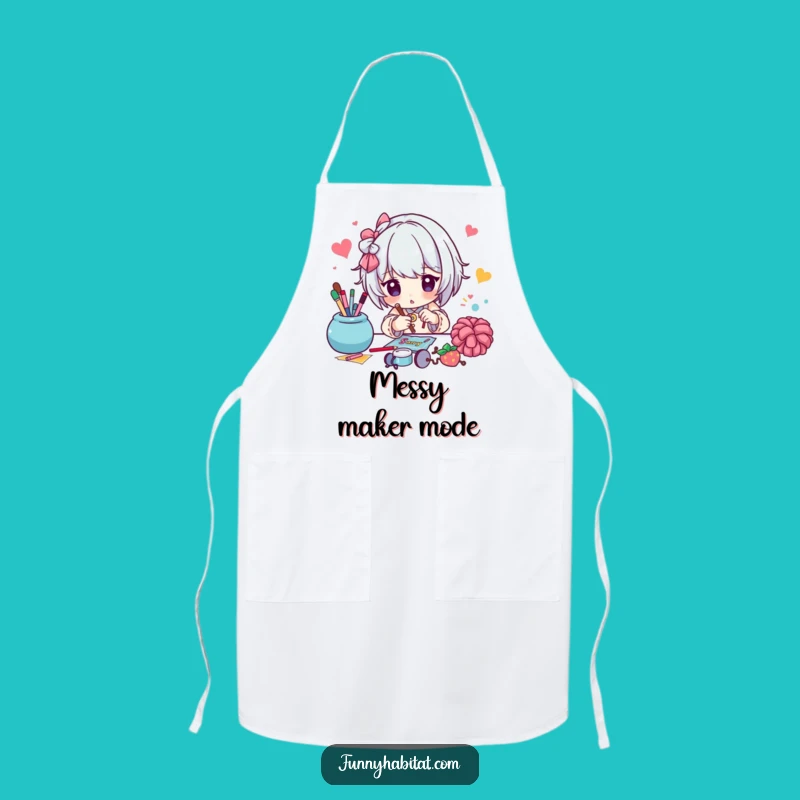 Funny Crafting Apron: Colorful Project Wear, Perfect Funny Gift for Artisans