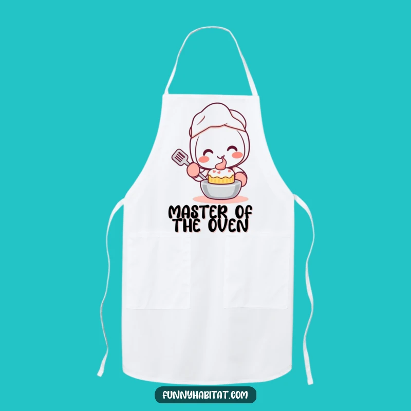 Funny Kawaii Baker Apron: Cute Character for Kitchen Fun, Great Gift