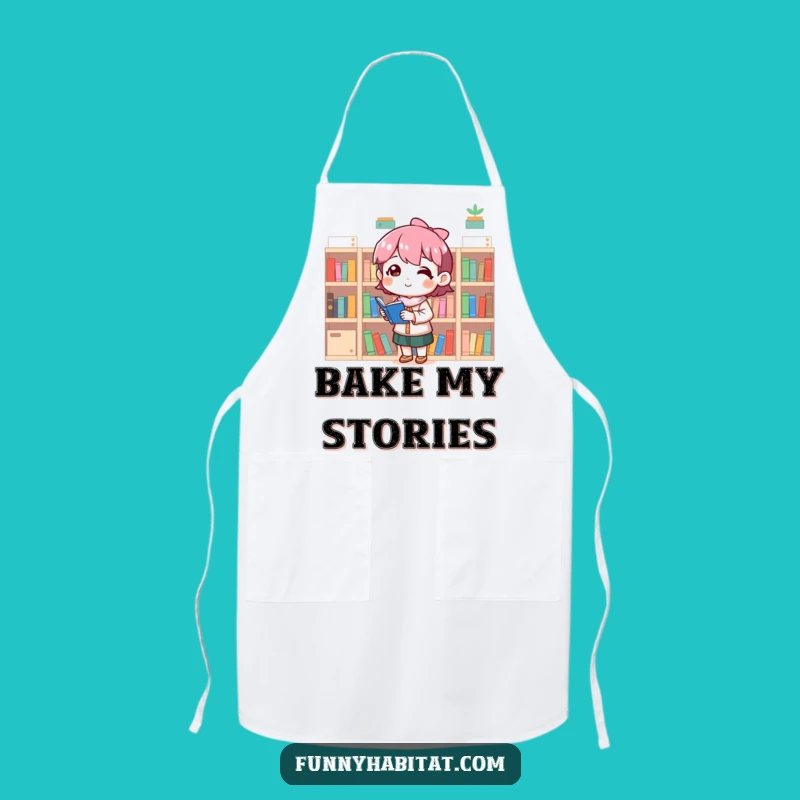 Funny Organizer Apron: Tiny Bookshelf Arranger - Great Funny Gift