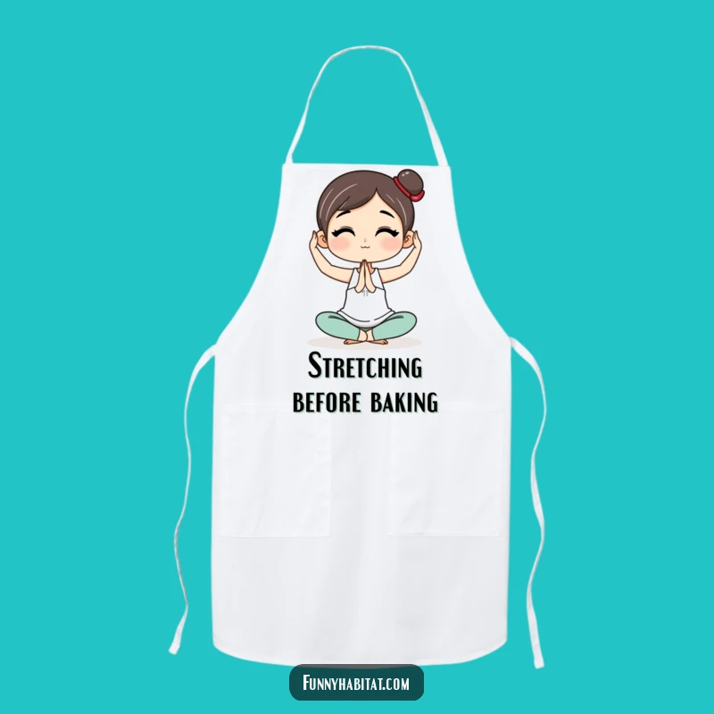 Funny Yoga Apron: Graceful Poses Character, A Hilarious Funny Gift for Kitchen Yogis