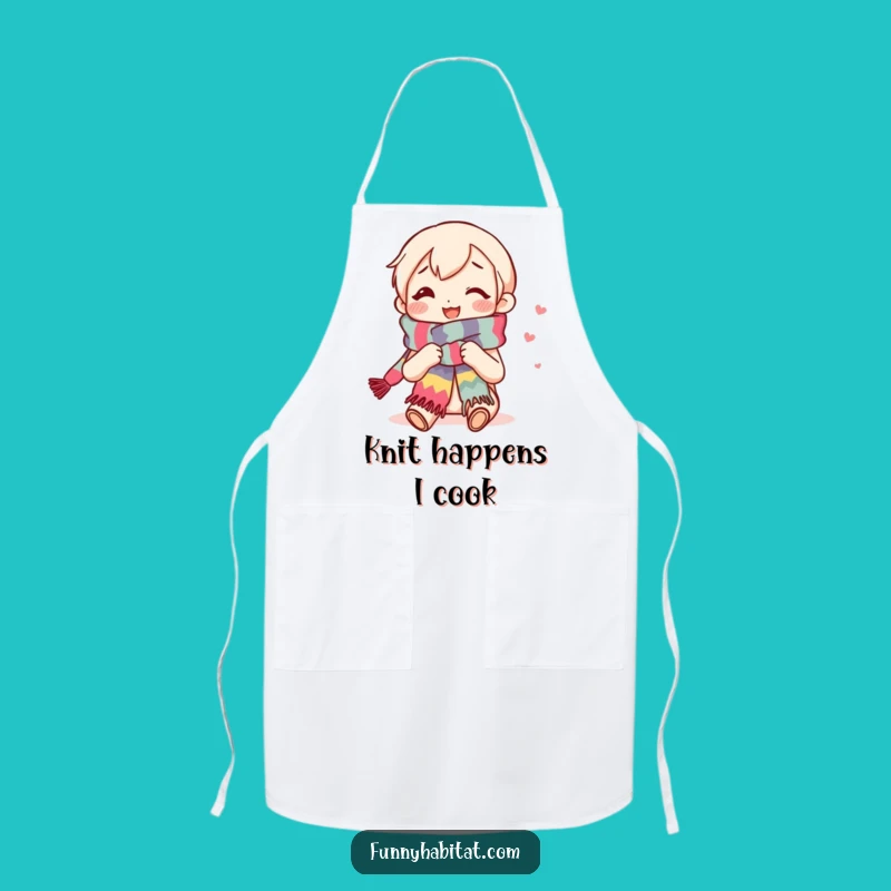Funny Knitting Apron: Keep Clean While Crafting with Humorous Style