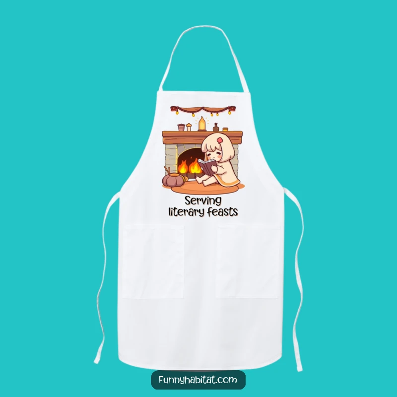 Funny Cozy Reader Apron: Cook with Comfort!
