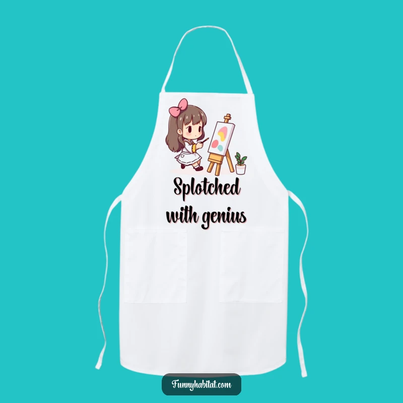 Funny Artist Apron: Paint with Protection and Creative Flair