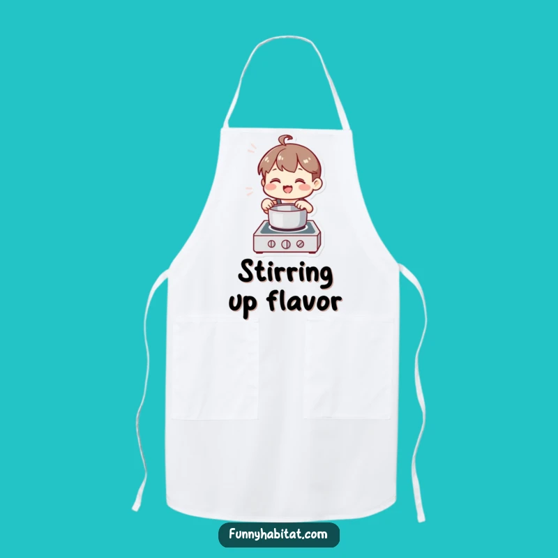 Funny Chef Character Apron: Happy Cook's Essential, Great Kitchen Gift