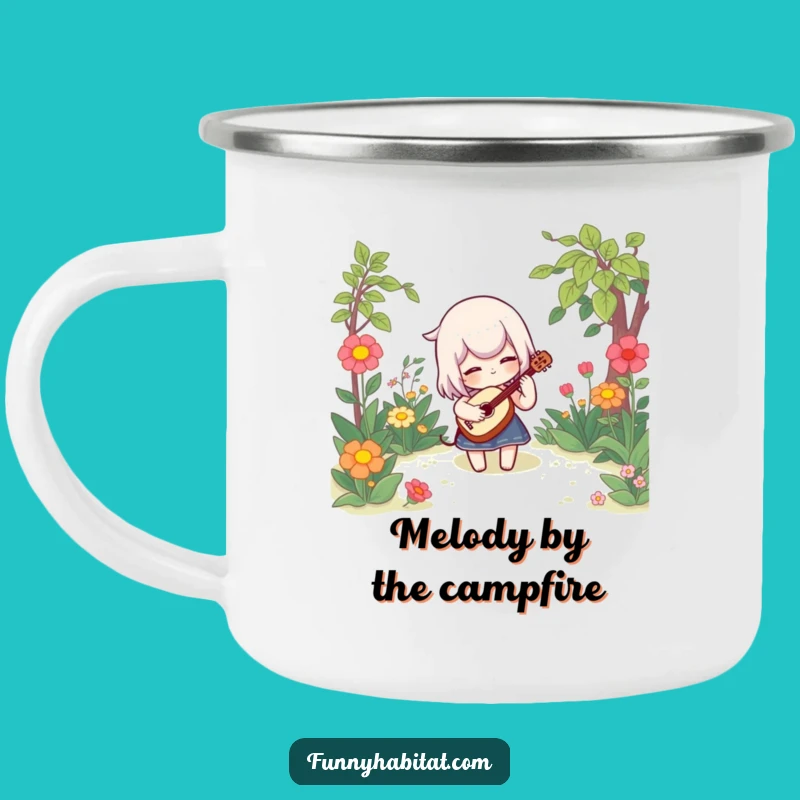 Funny Garden Musician Camping Mug - Whimsical Tunes on the Trail!