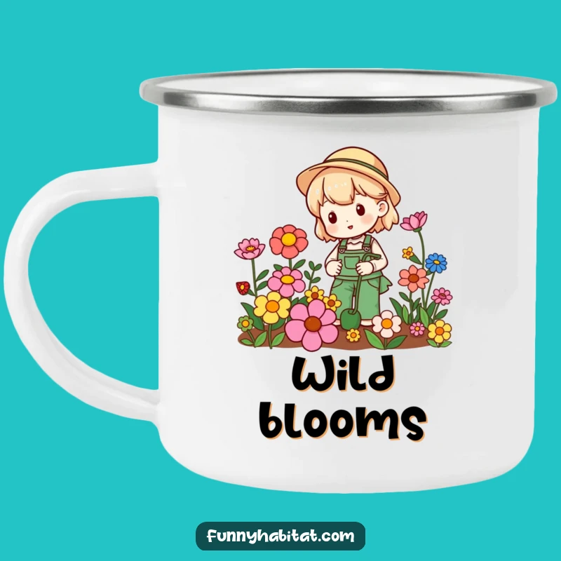 Funny Gardener's Bloom Camping Mug: Sip & Grow Humor Outdoors Gift
