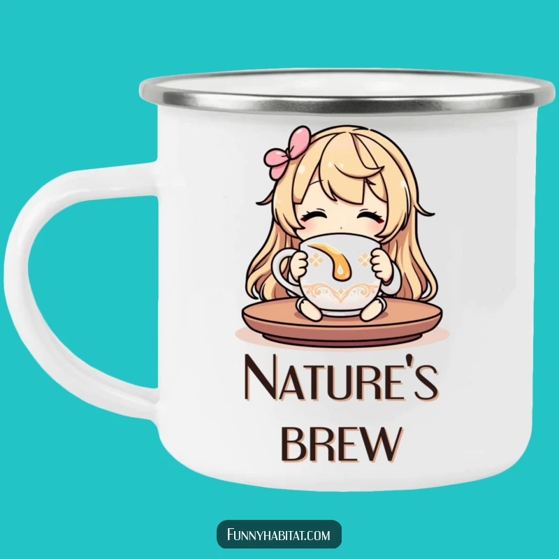 Funny Tea Lover Camping Mug: Enjoy Your Brew Outdoors in This Cozy Mug