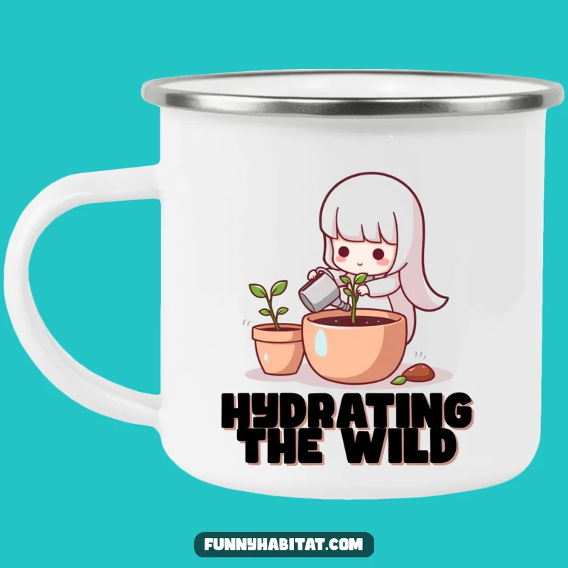 Funny Gardener Character Camping Mug: Sip & Grow!