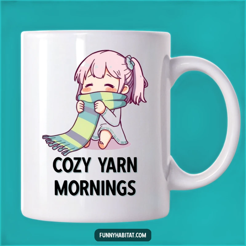 Funny Blissful Knitter Mug: Hilarious Crafter Gift for Cozy Moments