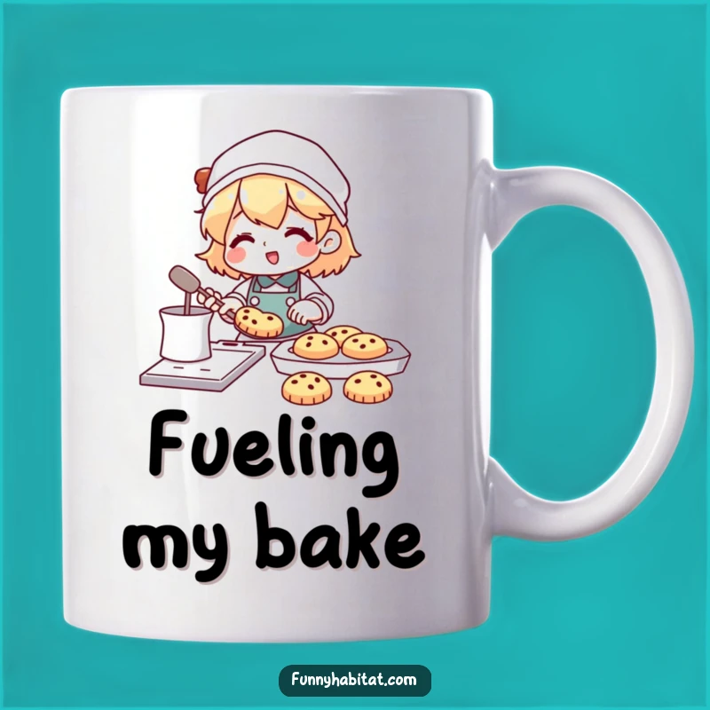 Funny Baking Character Mug: Happy Cookie Baker - Perfect Funny Gift for Bakers