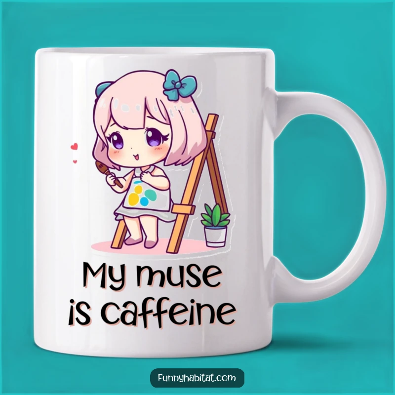 Funny Artist Character Mug: Creative Painter Gift for Art Lovers