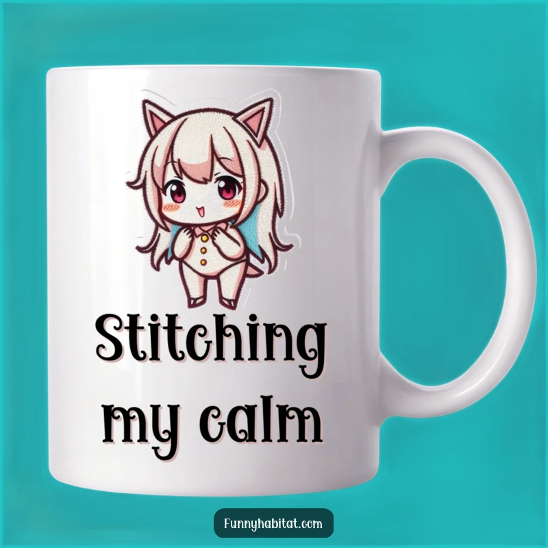 Funny Embroiderer's Focus Mug: Crafty Concentration & Humor Gift