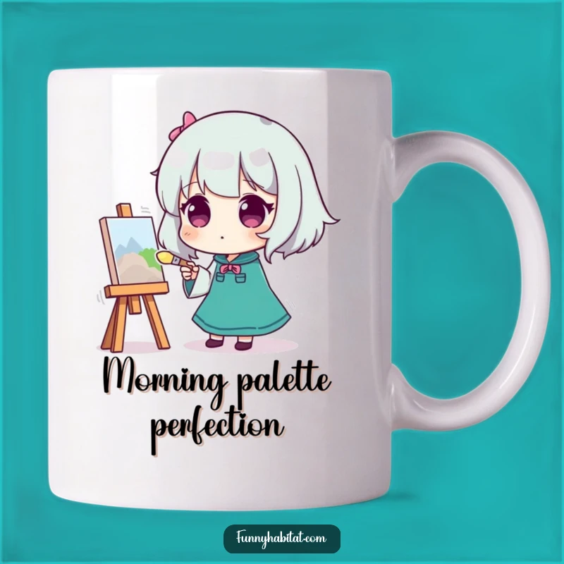 Funny Artist Mug: Painting Character, Creative Scene, Perfect Funny Gift Idea