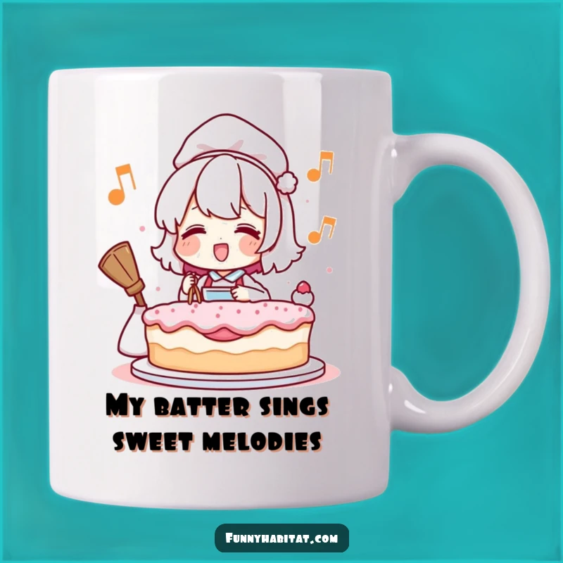 Funny Baking Cake Character Mug: A Hilarious Gift for Bakers Who Hum While They Create