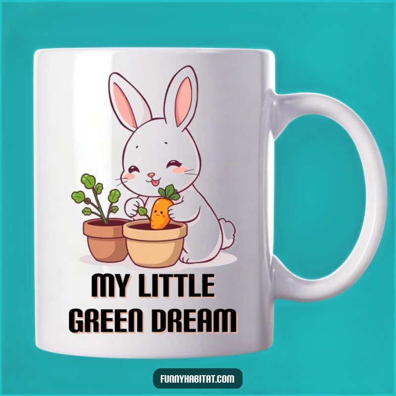 Funny Rabbit Gardener Mug - Adorable Carrot Plant Gift for Plant Lovers