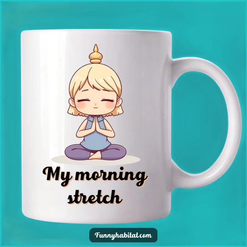 Funny Yoga Mug: Serene Character Posing, Perfect Zen Humorous Gift