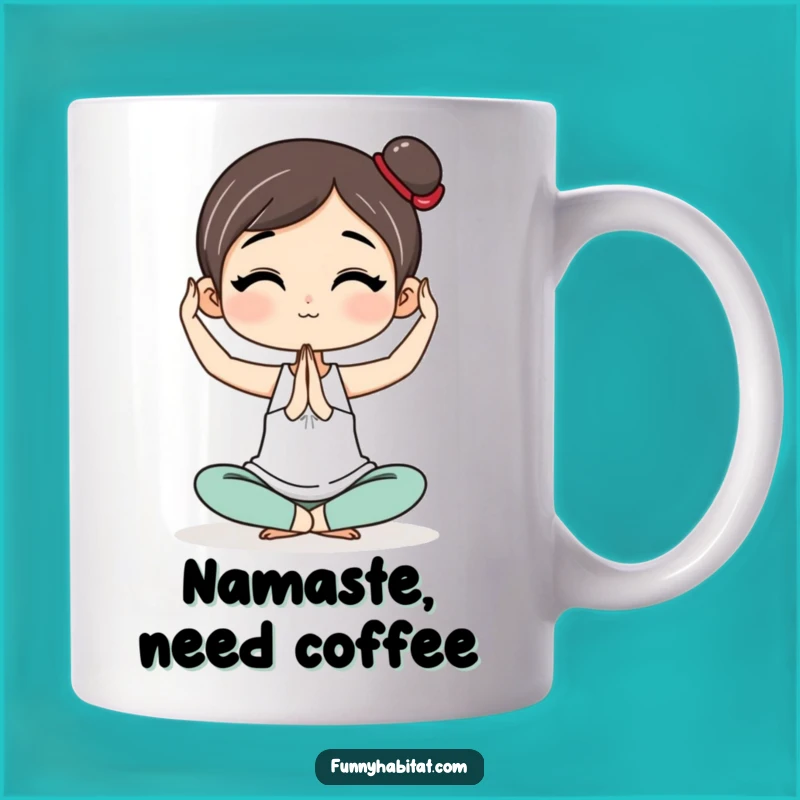 Funny Yoga Mug: Graceful Poses Character, Perfect Funny Gift for Yogis & Beginners