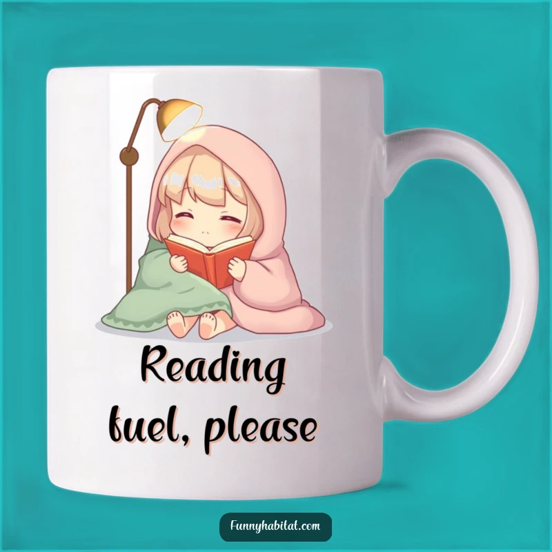 Funny Bookworm Mug: Cozy Character Reading, Perfect Novel Lover Gift