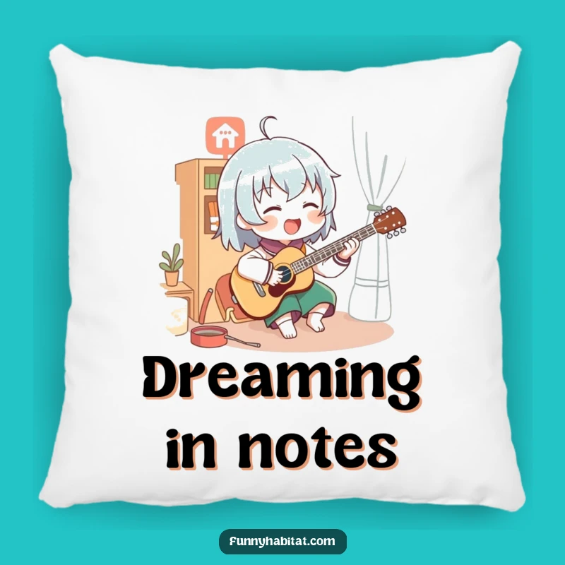 Funny Music Character Pillow: Cozy Room Musician Cushion - Cute Funny Gift