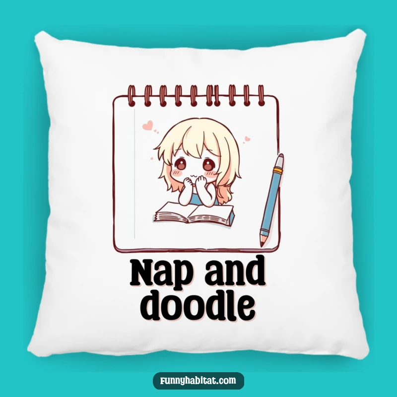 Funny Artist Pillow: Cozy Comfort with Thoughtful Sketching