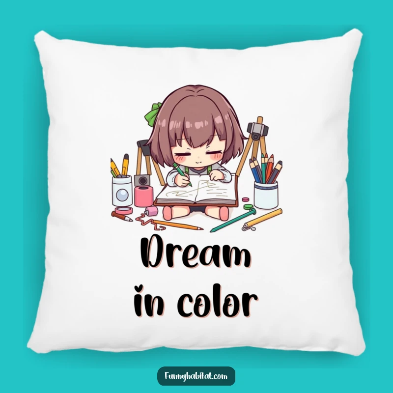 Funny Artist Pillow: Get Comfy and Creative with This Sketching Decor