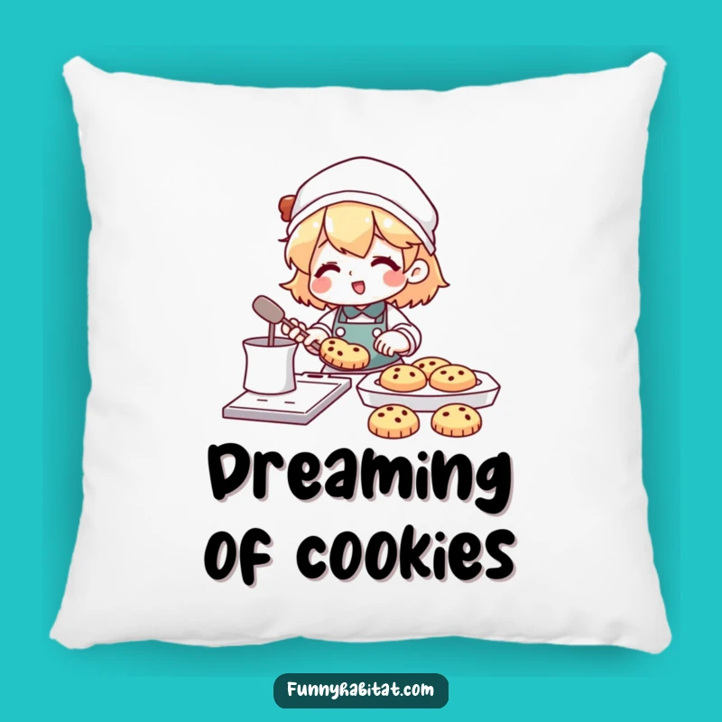 Funny Baking Character Pillow: Cozy Cookie Baker Cushion - Cute Funny Gift