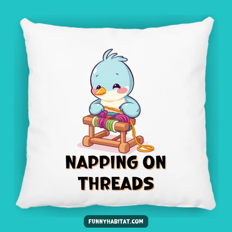 Funny Bird Weaver Pillow - Soft Craft Accent, Charming Humorous Gift