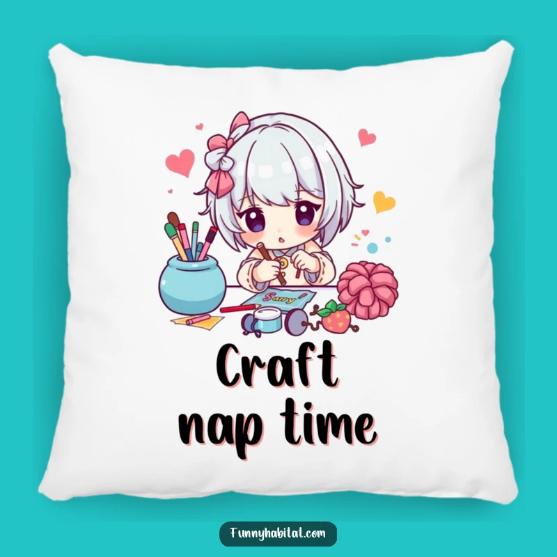Funny Crafter Pillow: Cozy Creation Accent, Great Funny Gift for Hobbyists