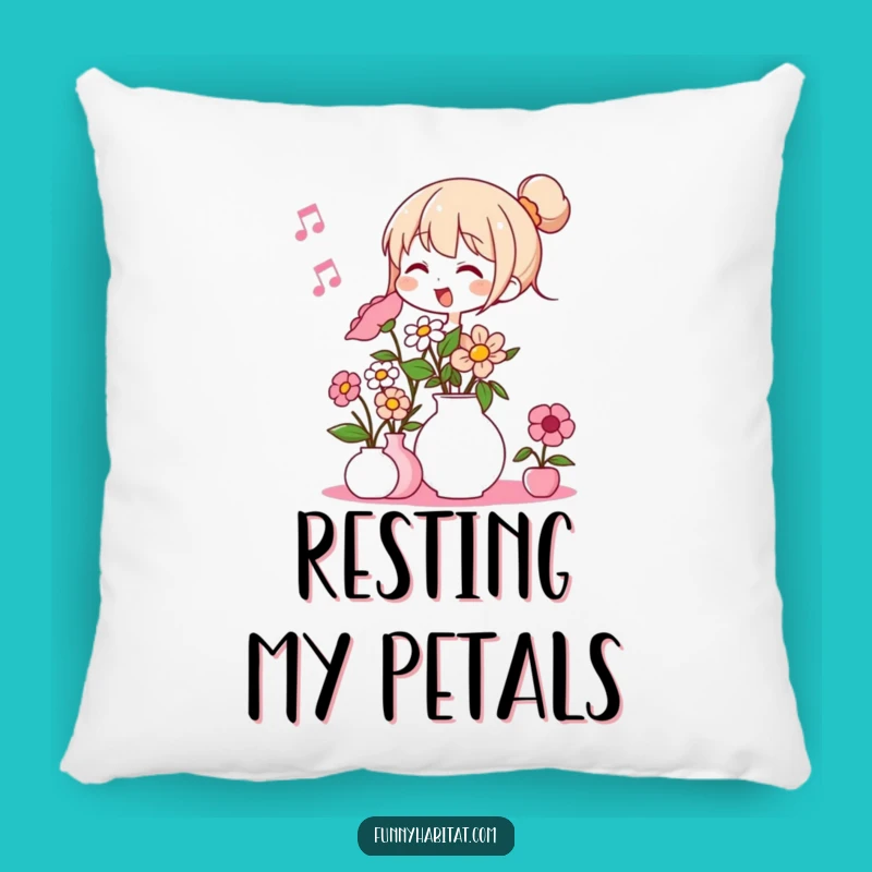 Funny Flower Arranger Pillow: Cozy Humming Character Cushion - Cute Funny Gift