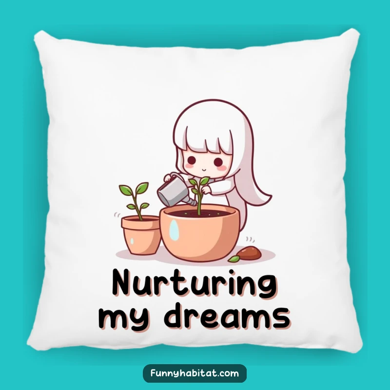 Funny Gardener Character Pillow: Cozy & Nurturing Decor!