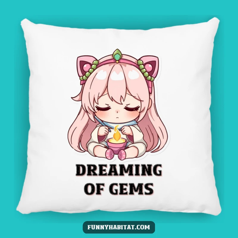 Funny Jeweler Pillow: Cozy Comfort with Peaceful Crafting Concentration