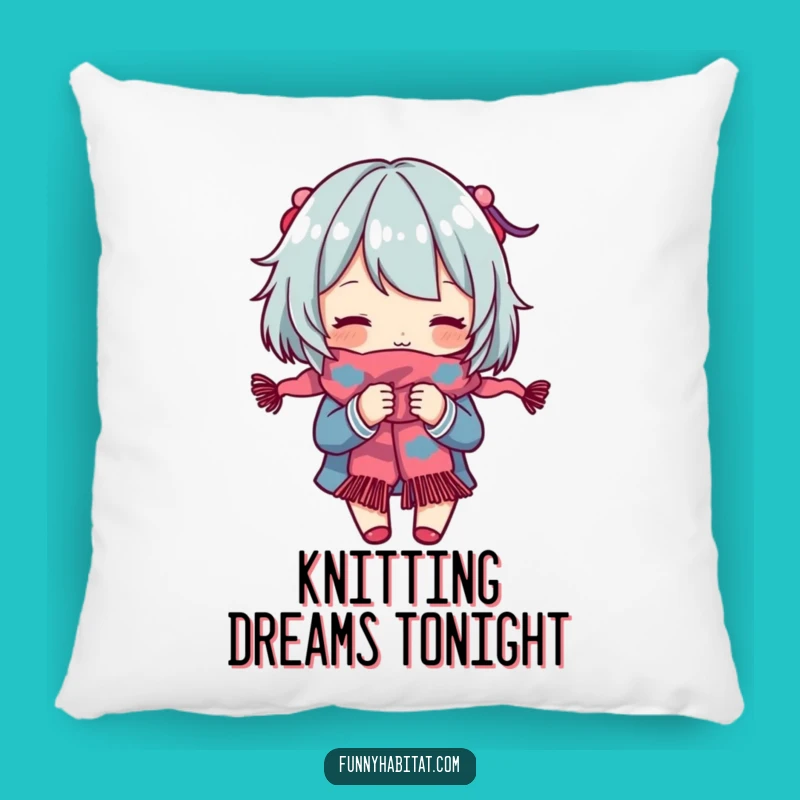 Funny Knitter Pillow: Cozy Comfort for Yarn Lovers, Great Gift!