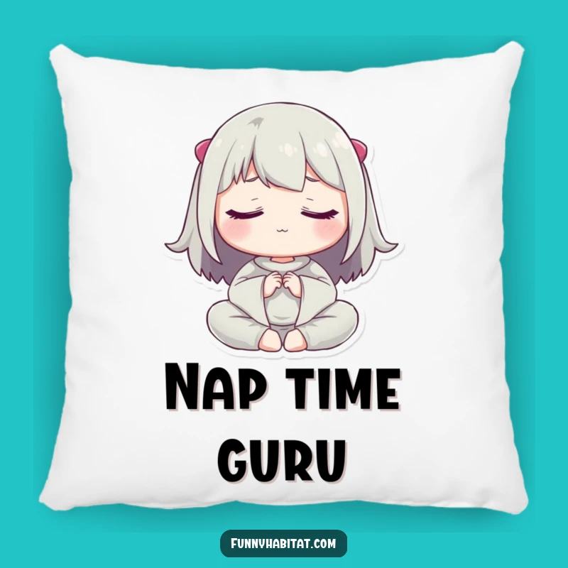 Funny Meditation Pillow: Cozy Zen Accent, Great Funny Gift for Relaxation