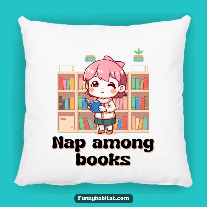 Funny Organizer Pillow: Cozy Bookshelf Cushion - Cute Funny Gift