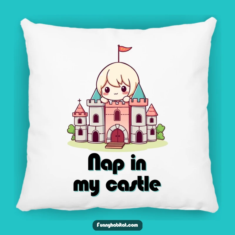 Funny Kawaii Builder Pillow: Cozy Castle Comfort, Perfect Soft Gift