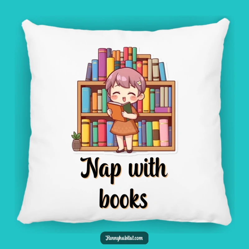 Funny Bookworm Pillow: Get Cozy with Your Favorite Organized Reads