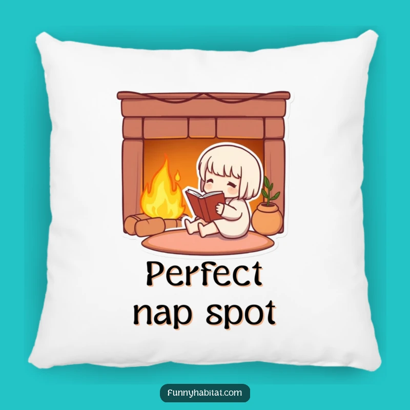 Funny Cozy Reader Pillow: Cuddle Up with Literary Comfort!