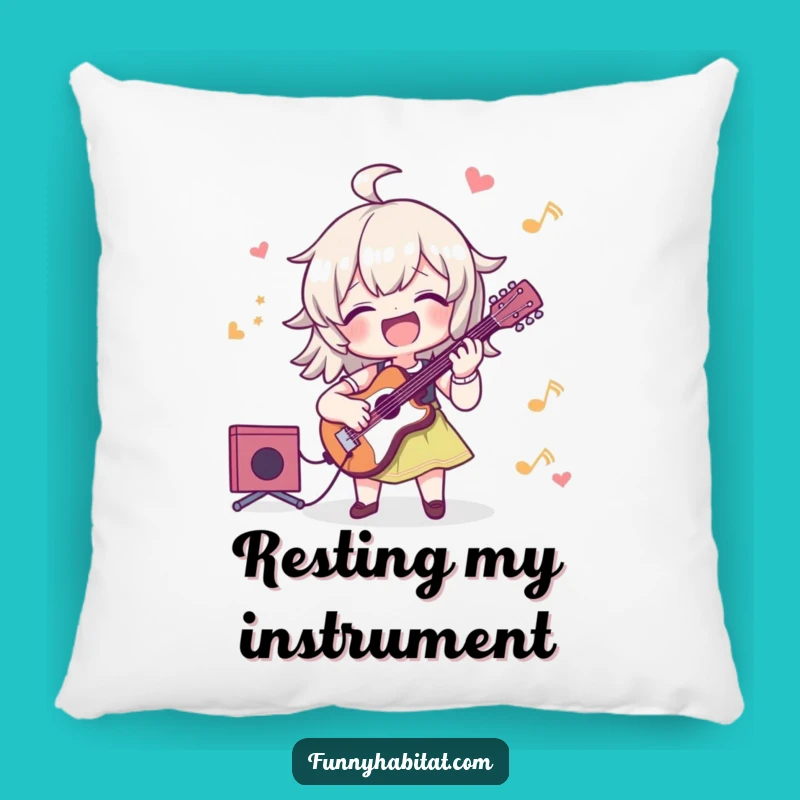 Funny Musician Pillow: Cuddle Up with Musical Comedy and Comfort