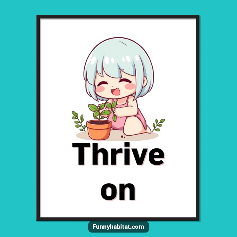 Funny Plant Lover Digital Art Print: Instant Botanical Bliss for Your Walls!