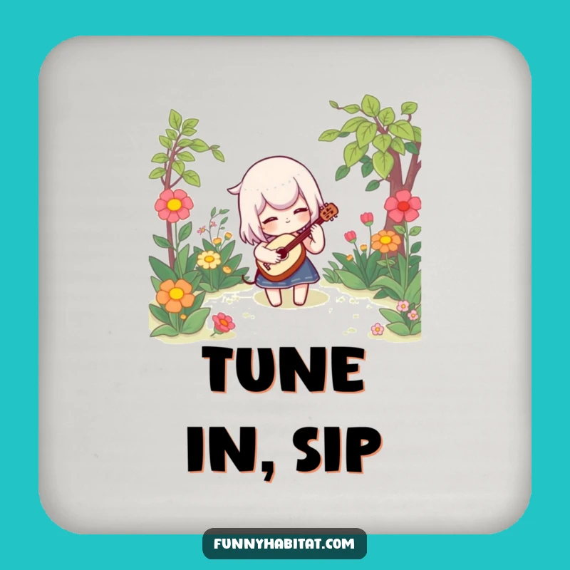 Funny Garden Music Coaster - Whimsical Protection for Your Table!