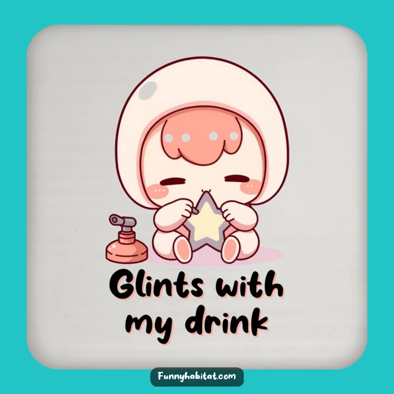 Funny Kawaii Polisher Coaster: Diligent Star Guard, Perfect Table Gift