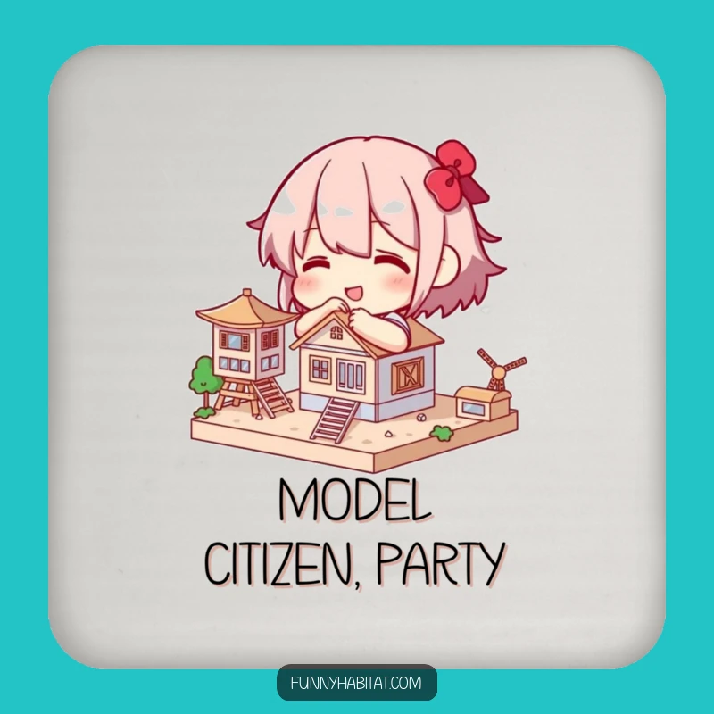 Funny Model Coaster: Mini Structure Drink Gift