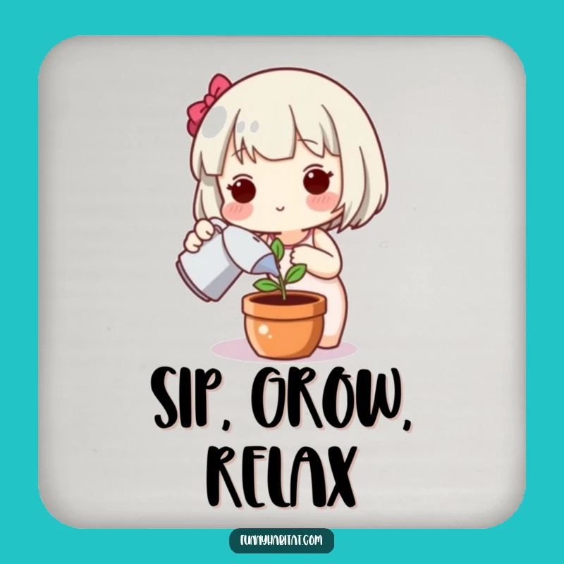 Funny Plant Coaster: Happy Character Protection, Wholesome & Functional, An Awesome Funny Gift!