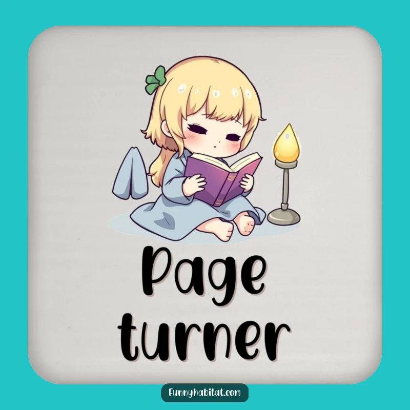 Funny Reading Coaster: Cute Character Lamp Protection, Humorous Gift Decor